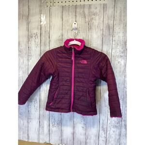 Girls The North Face Mossbud Reversible Mauve Pink Jacket Size XS